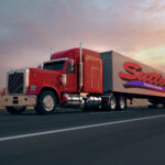 SSI Logistics Semi trailer truck with Sutton Trucking Logo